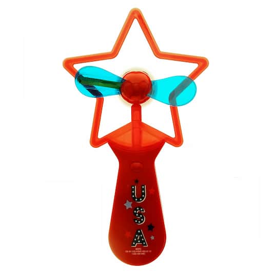 Red, White & Blue 7.75" Light-Up Message Fan by Creatology™
